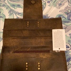 Large soft faux Dalmatian print wallet